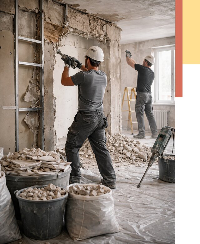 Демонтажные работы в Пятигорске от 2774 руб. — услуги и цена под ключ | ОТДЕЛОЧНИК-Птг