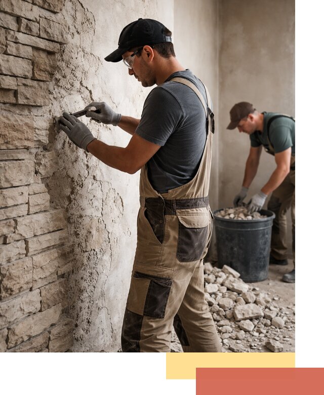 Демонтаж декоративного камня в Пятигорске профессионально и безопасно