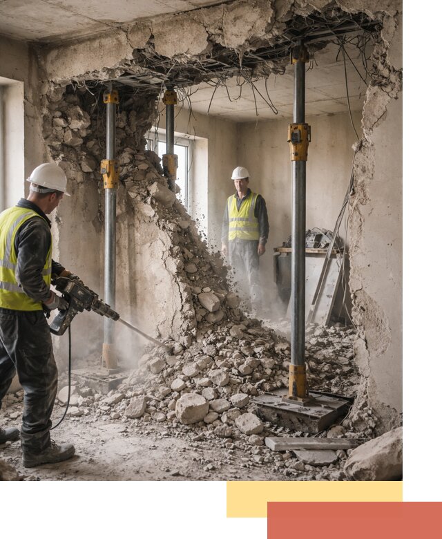 Снос несущих стен в Пятигорске с гарантией безопасности и качества