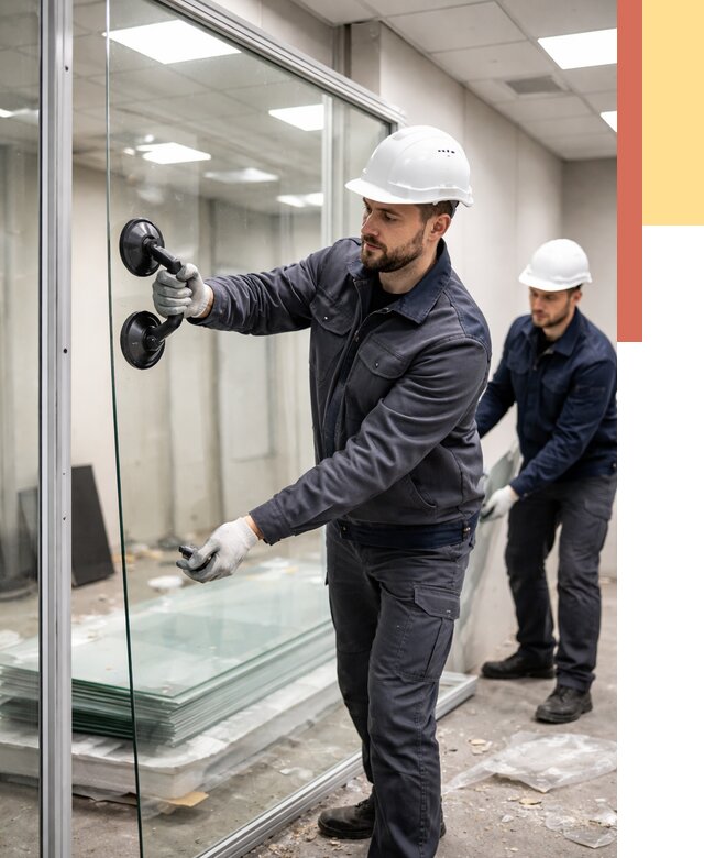 Демонтаж стеклянных перегородок в Пятигорске от 3287 руб. — быстро и недорого | ОТДЕЛОЧНИК-Птг