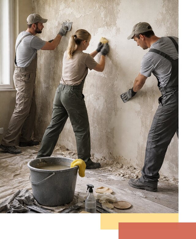 Очистка стен от клея и грунтовки в Пятигорске качественно и быстро