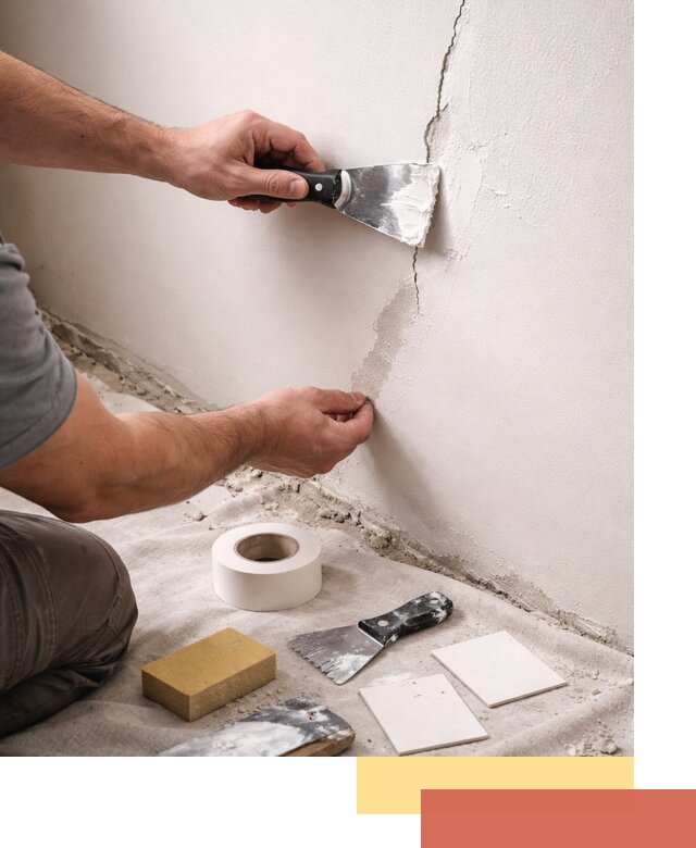 Заделка трещин и сколов в стенах и потолках в Пятигорске