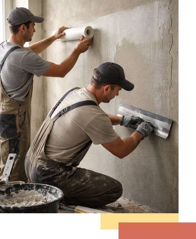 Армирование стен стеклосеткой в Пятигорске для прочной отделки