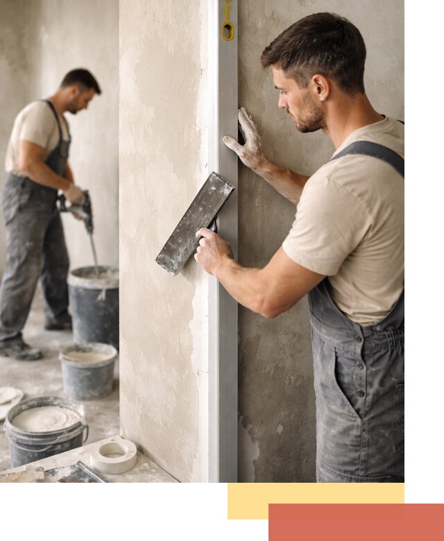 Выведение углов стен в Пятигорске: монтаж и оштукатуривание