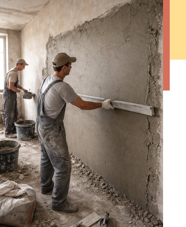 Цементная штукатурка стен в Пятигорске от 4623 руб/м2 — быстро и недорого | ОТДЕЛОЧНИК-Птг