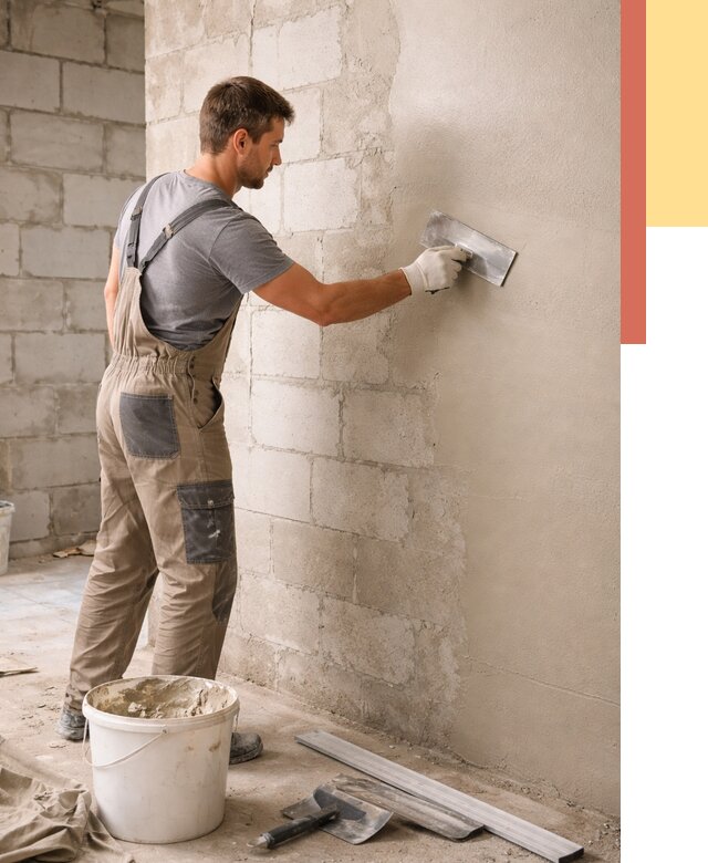 Штукатурка стен из газобетона в Пятигорске от 2157 руб./м2 — быстро и недорого | ОТДЕЛОЧНИК-Птг