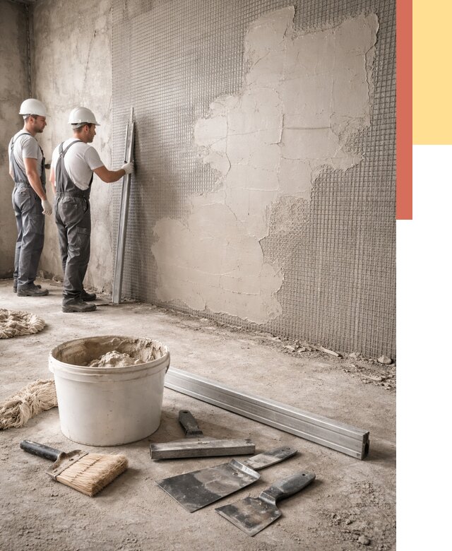 Штукатурка стен по сетке в Пятигорске от 5650 руб./м2 — быстро и недорого | ОТДЕЛОЧНИК-Птг