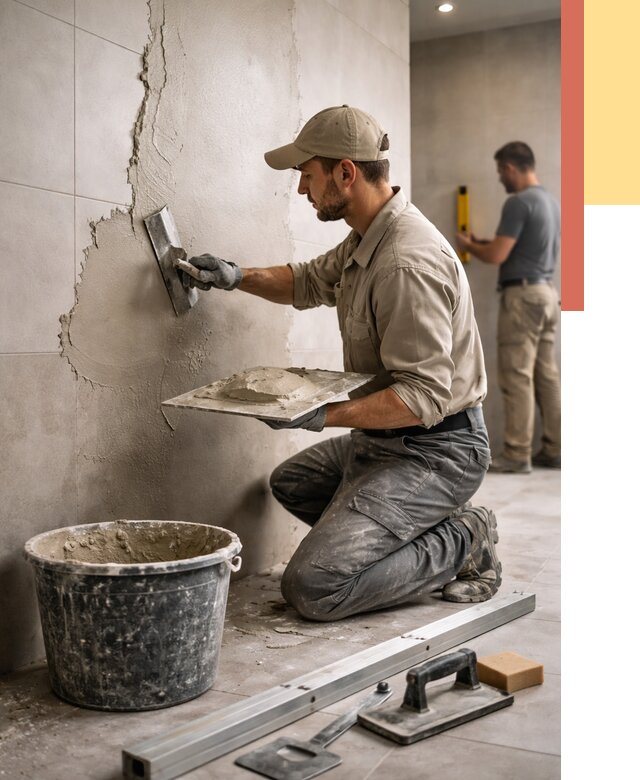 Штукатурка стен в ванной в Пятигорске от 4623 руб./м² — выравнивание под ключ | ОТДЕЛОЧНИК-Птг