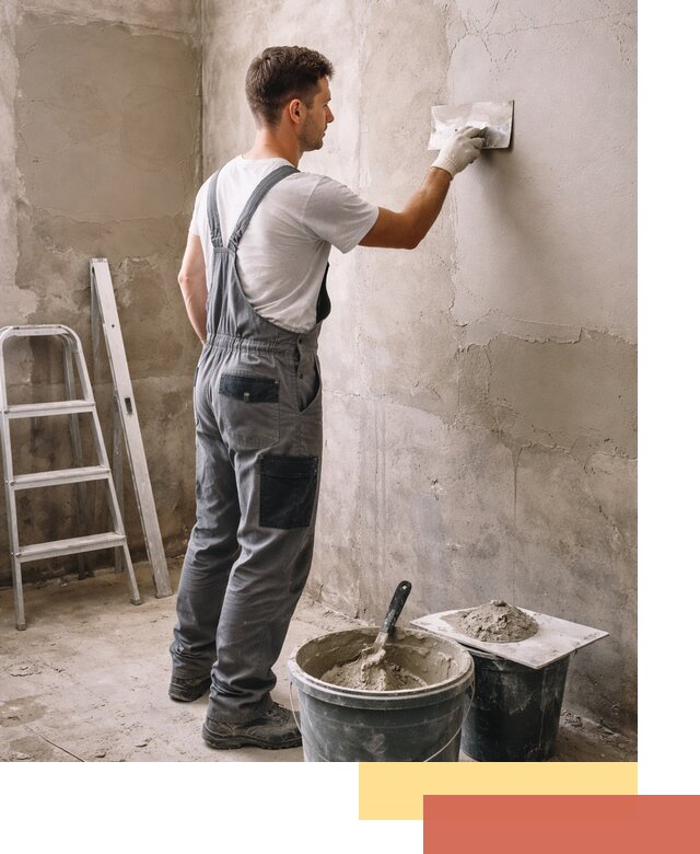 Штукатурка стен в ванной под ключ в Пятигорске