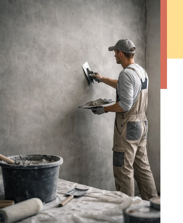 Декоративная штукатурка под бетон в Пятигорске от 2568 руб./м² — нанесение под ключ | ОТДЕЛОЧНИК-Птг