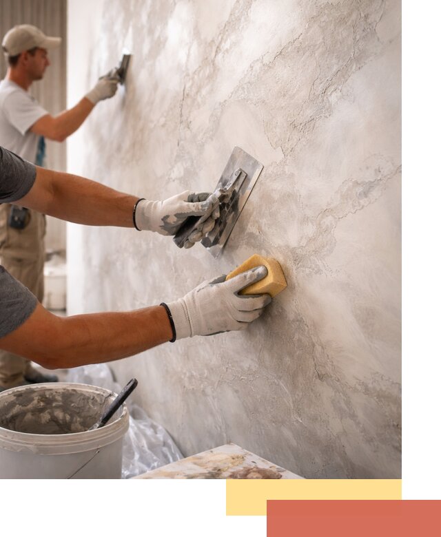 Декоративная штукатурка под мрамор в Пятигорске для стен и потолков