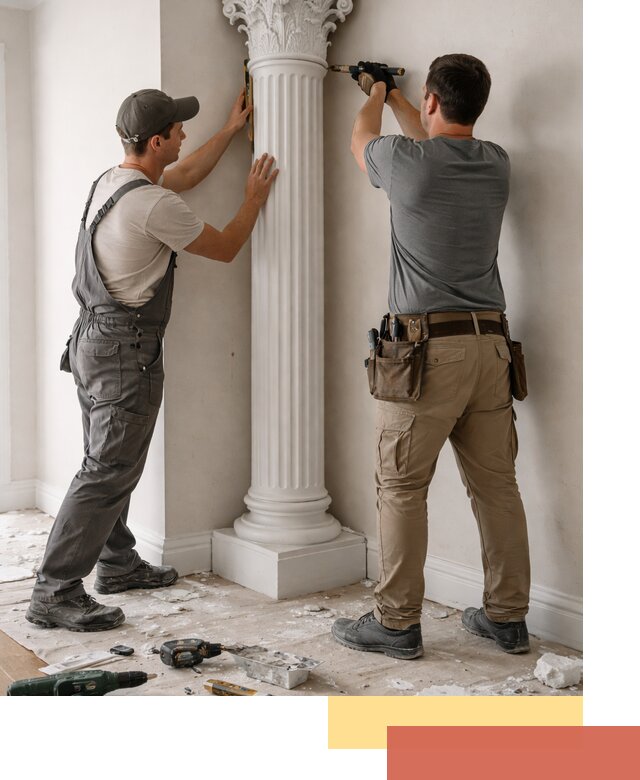 Установка декоративных колонн в Пятигорске под ключ