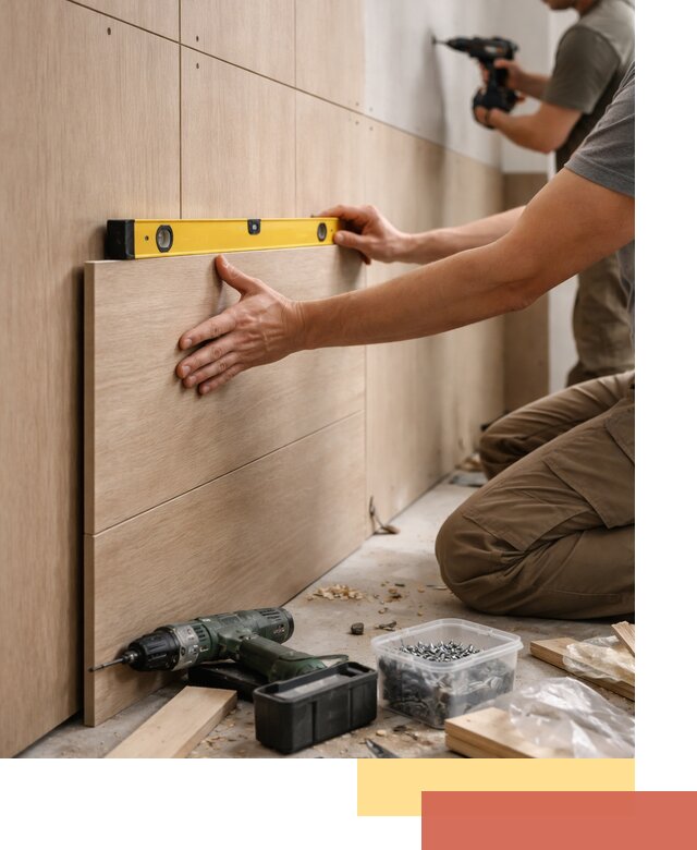 Профессиональный монтаж МДФ панелей на стены в Пятигорске