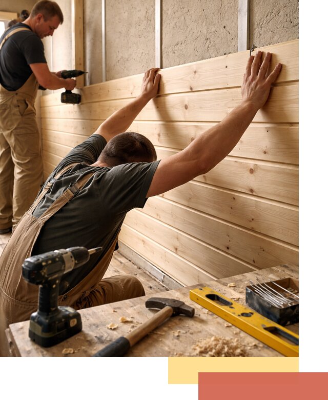 Монтаж деревянной вагонки на стены в Пятигорске быстро и качественно