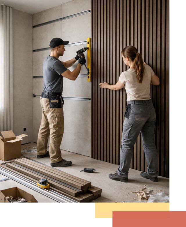 Монтаж реечных панелей на стены в Пятигорске