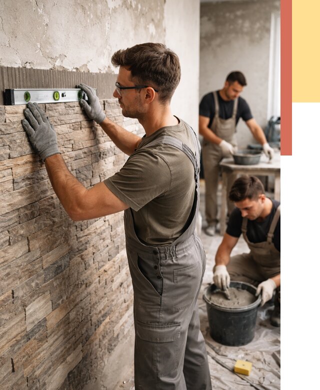 Монтаж искусственного камня в Пятигорске от 4623 руб. под ключ | ОТДЕЛОЧНИК-Птг