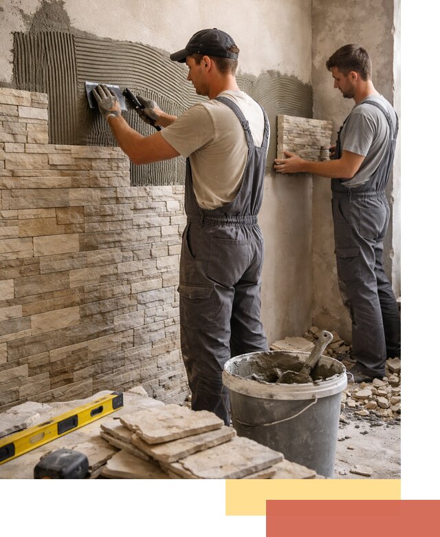 Монтаж искусственного камня в Пятигорске — облицовка стен и фасадов