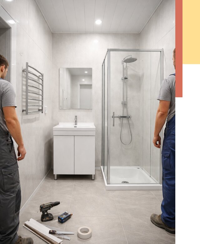 Отделка ванной комнаты панелями ПВХ в Пятигорске от 4623 руб. за м2 | ОТДЕЛОЧНИК-Птг