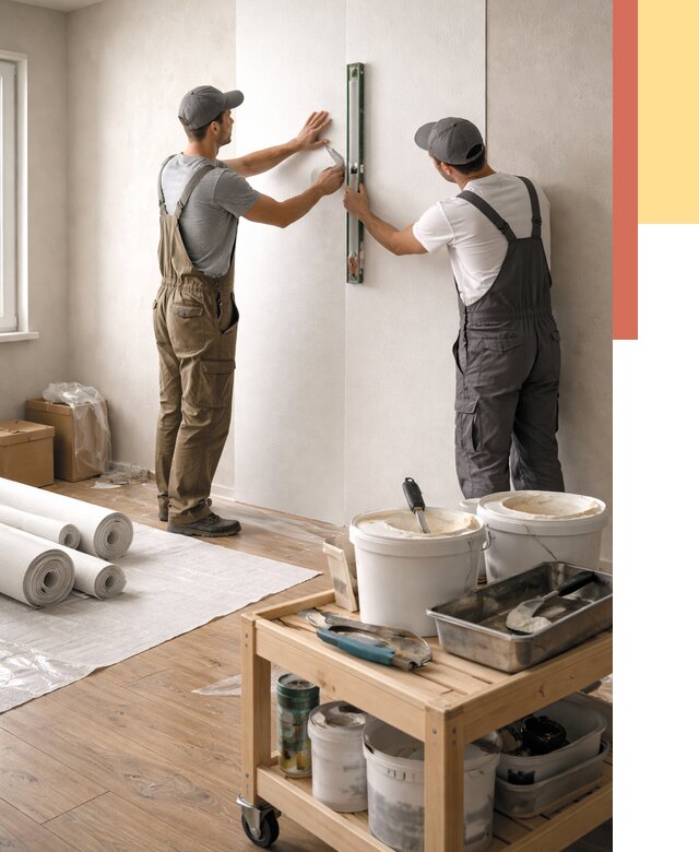 Поклейка стеклообоев в Пятигорске от 6677 руб. за м2 — быстро и недорого | ОТДЕЛОЧНИК-Птг