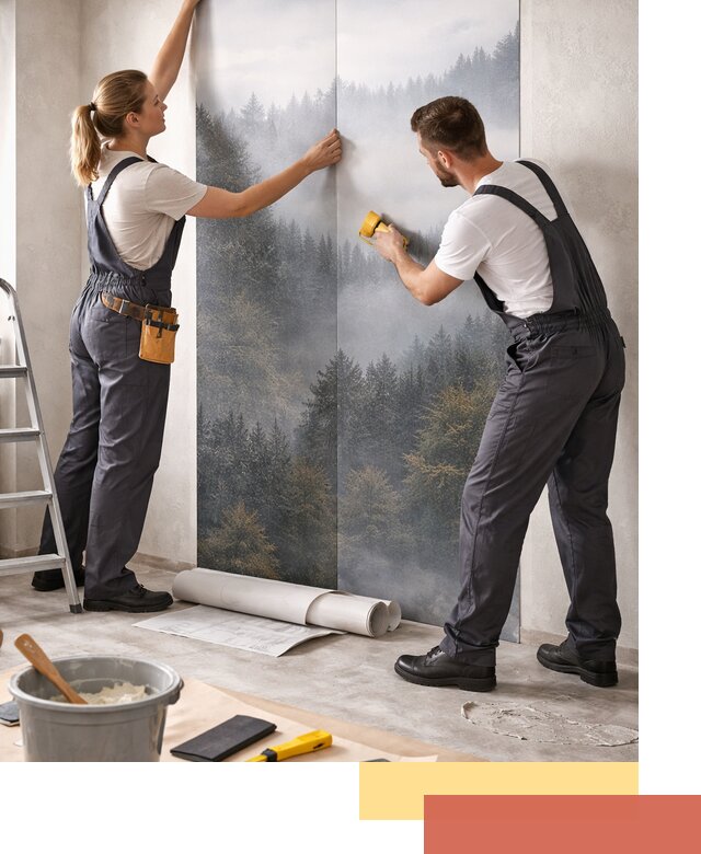 Поклейка фотообоев профессионально в Пятигорске под ключ