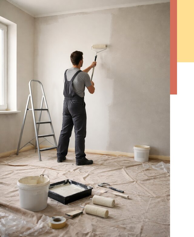 Покраска стен моющейся краской в Пятигорске от 360 руб./м² — быстро и недорого | ОТДЕЛОЧНИК-Птг