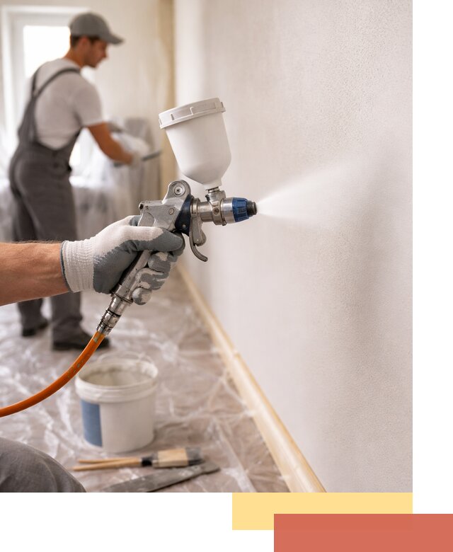 Покраска стен краскопультом в Пятигорске быстро и качественно