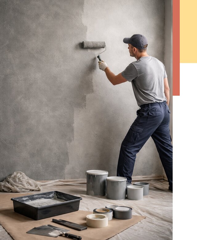 Покраска стен под бетон в Пятигорске от 668 руб. за м2 — быстро и недорого | ОТДЕЛОЧНИК-Птг