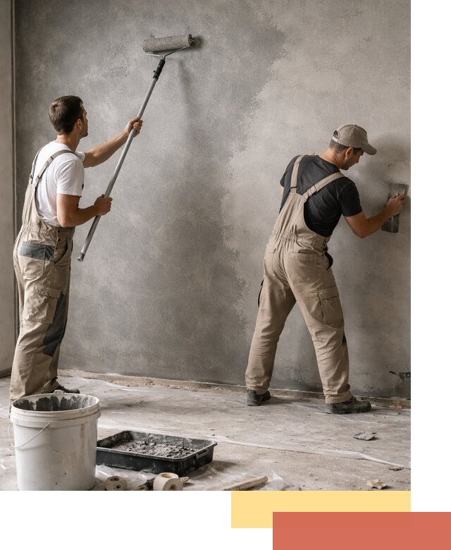 Покраска стен под бетон в Пятигорске профессионально и недорого