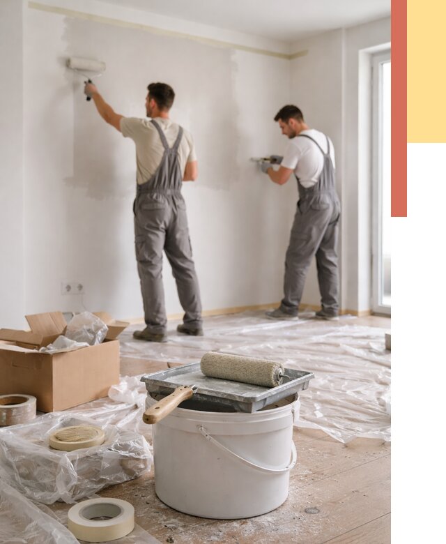 Покраска стен в квартире в Пятигорске от 2568 руб/м2 — быстро и недорого | ОТДЕЛОЧНИК-Птг