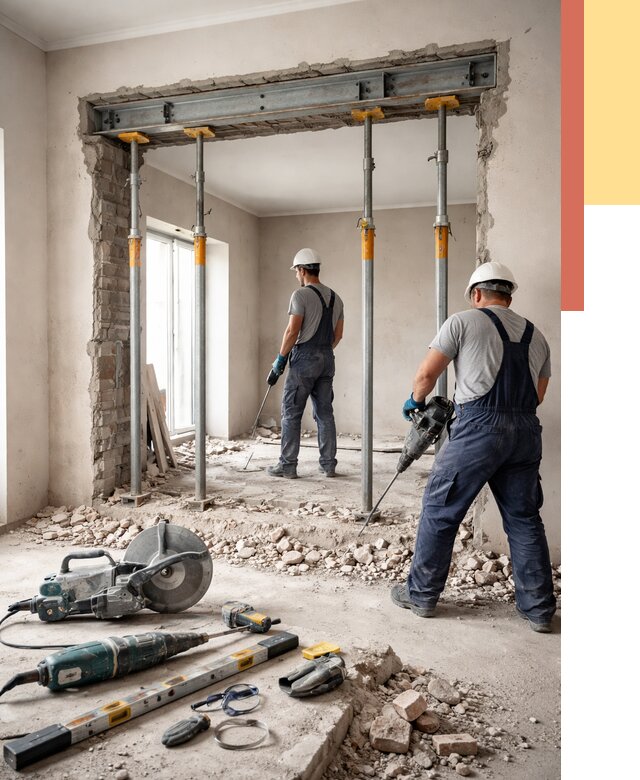 Прорезка проема в стене в Пятигорске от 4623 руб. — быстро и недорого | ОТДЕЛОЧНИК-Птг