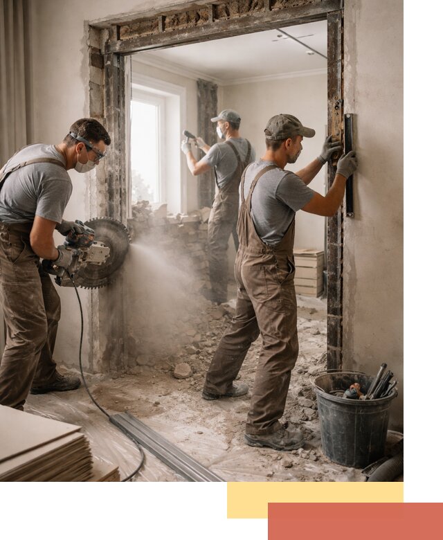 Расширение дверного проема под установку новой двери в Пятигорске