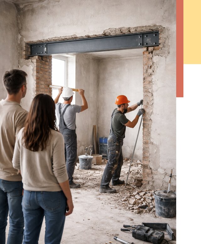 Усиление проема в стене в Пятигорске от 9759 руб. — усиление дверного проема металлоконструкцией | ОТДЕЛОЧНИК-Птг