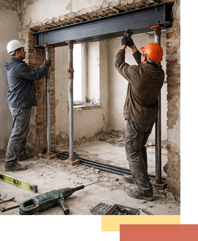 Усиление проема в стене в Пятигорске для расширения и безопасности