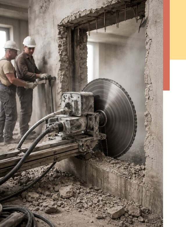 Алмазная резка проемов в Пятигорске от 4623 руб. быстро и недорого | ОТДЕЛОЧНИК-Птг