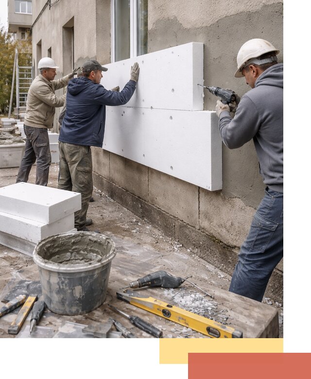 Утепление наружных стен пенопластом в Пятигорске