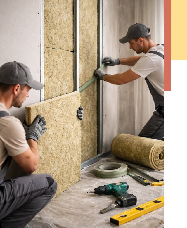 Шумоизоляция стен в Пятигорске под ключ от 1901 руб. | ОТДЕЛОЧНИК-Птг