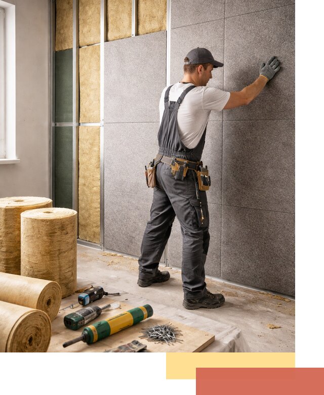 Профессиональная шумоизоляция стен в Пятигорске для квартиры и офиса