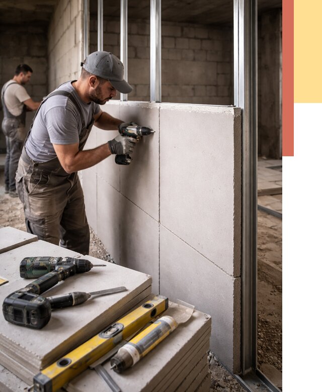 Кладка влагостойких перегородок ПГП в Пятигорске от 1233 руб. под ключ | ОТДЕЛОЧНИК-Птг