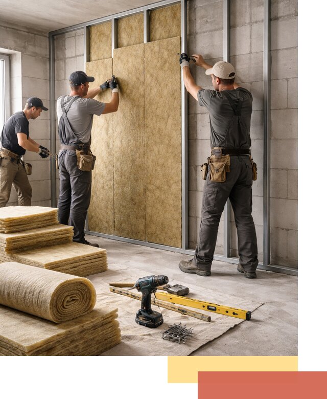 Шумоизоляция перегородок из блоков в Пятигорске — монтаж и защита шумоизоляцией