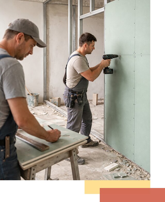 Перегородки из влагостойкого гипсокартона под ключ в Пятигорске