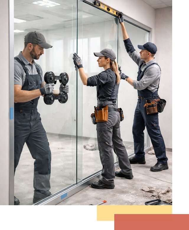 Профессиональный монтаж стеклянных перегородок в Пятигорске