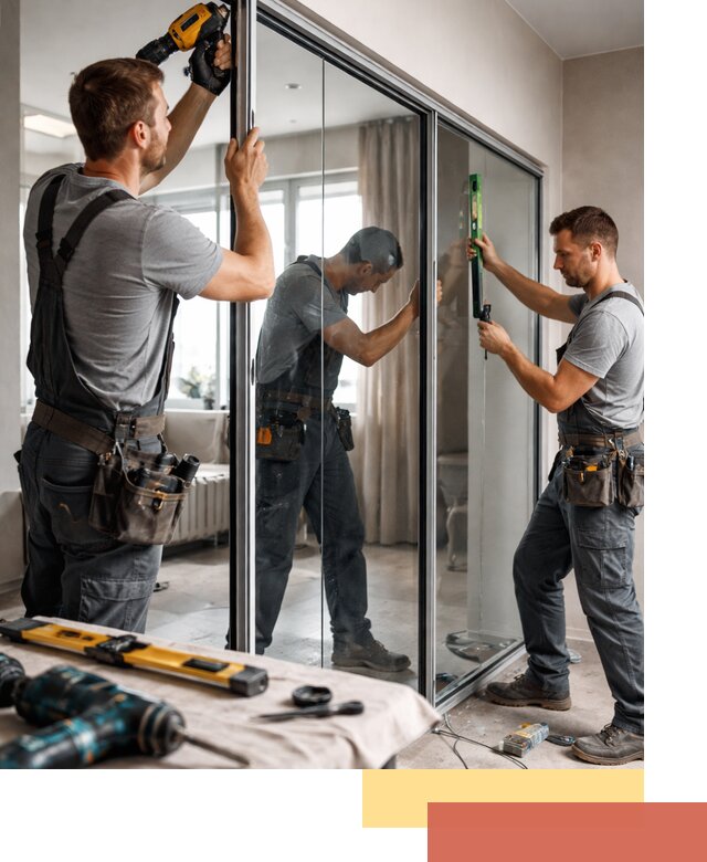 Каркасные стеклянные перегородки под ключ в Пятигорске