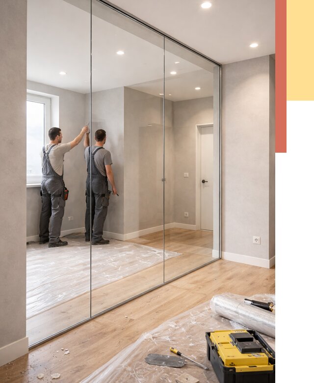 Безрамные стеклянные перегородки в Пятигорске — монтаж от 9759 руб. | ОТДЕЛОЧНИК-Птг