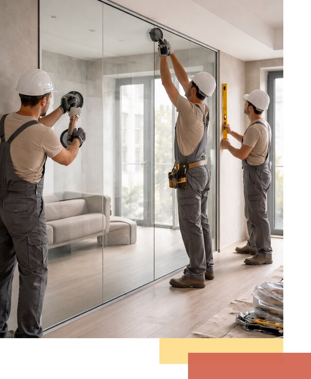 Перегородки из закаленного стекла в Пятигорске для офисов и квартир