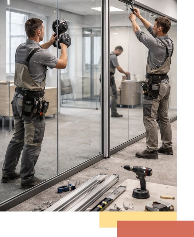 Стеклянные офисные перегородки под ключ в Пятигорске