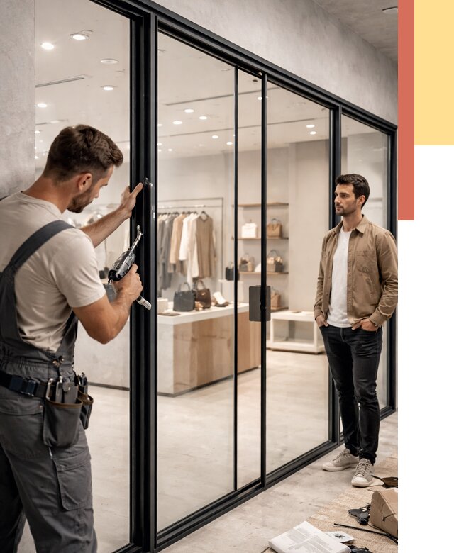 Стеклянные перегородки для магазинов в Пятигорске от 8424 руб. под ключ | ОТДЕЛОЧНИК-Птг