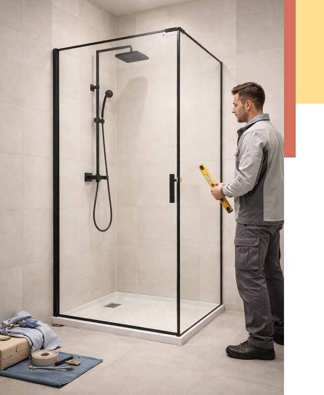 Стеклянные перегородки для душа в Пятигорске от 12841 руб. | Монтаж под ключ — ОТДЕЛОЧНИК-Птг