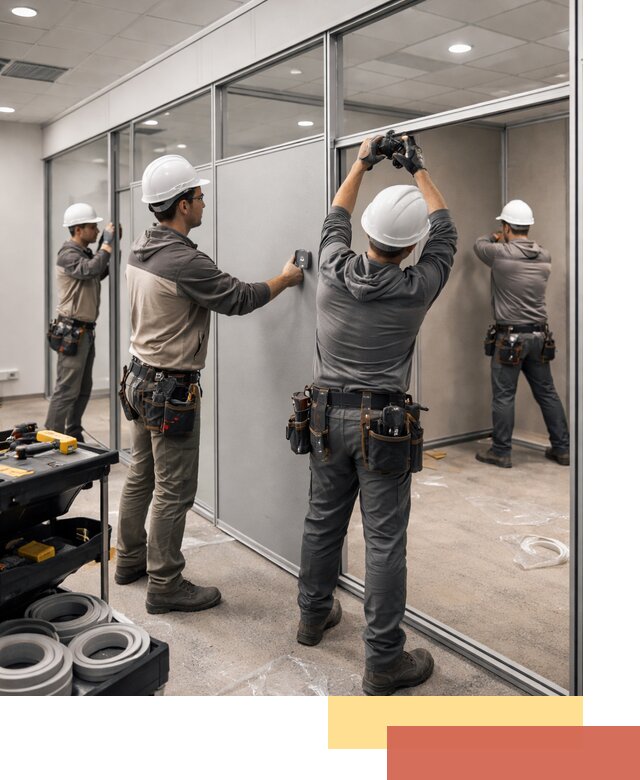 Мобильные офисные перегородки под ключ в Пятигорске