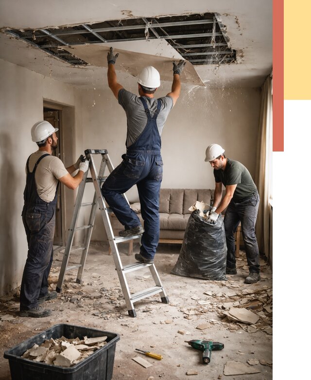 Демонтаж гипсокартонного потолка в Пятигорске от 431 руб. за м2 — ОТДЕЛОЧНИК-Птг