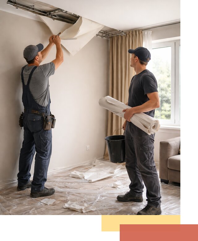 Демонтаж натяжного потолка в Пятигорске быстро и аккуратно